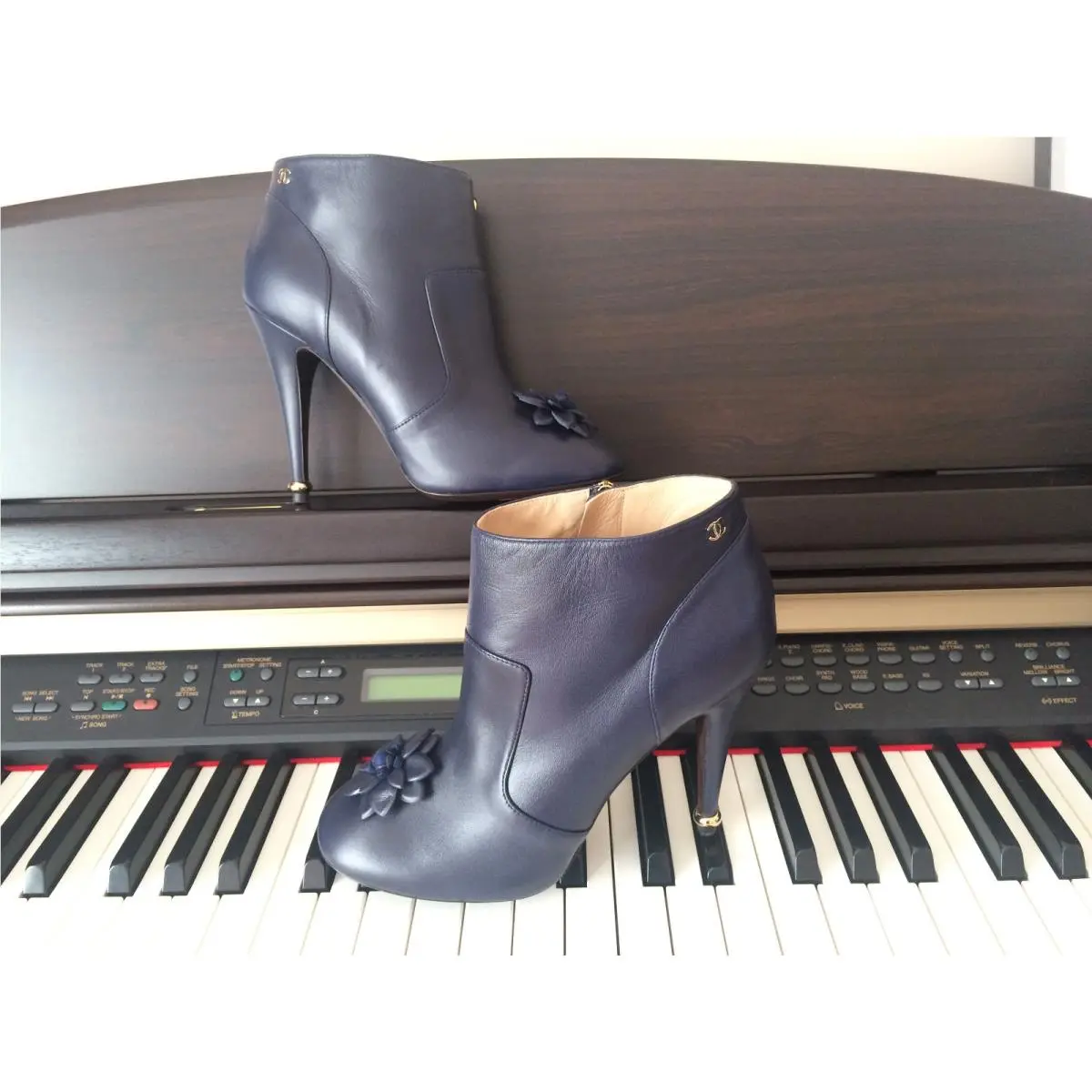 Chanel shoes - CHANEL Camellia - Camellia - Navy Blue 9