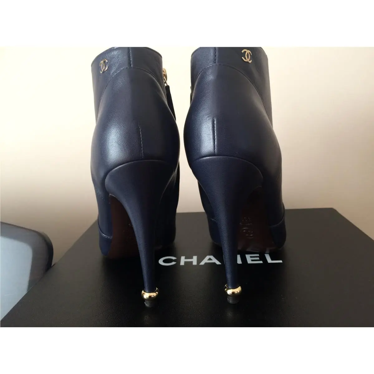 Chanel shoes - CHANEL Camellia - Camellia - Navy Blue 8