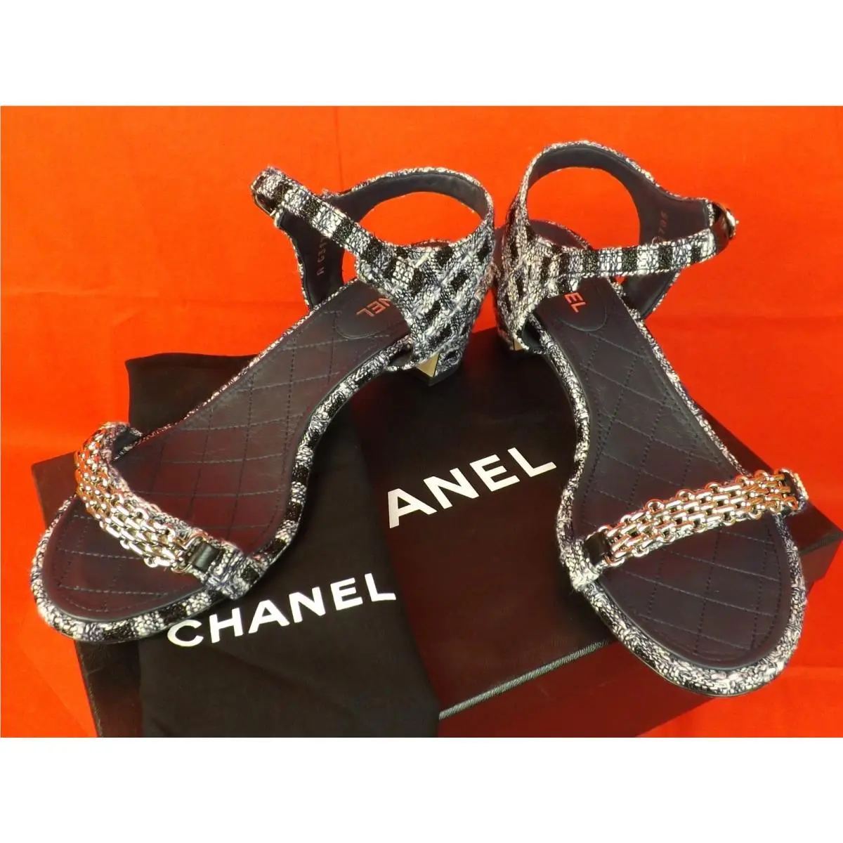 Chanel shoes - G31705 - G31705 - NAVY BLUE/GRAY /GOLD (UPC: 00505043713288) 1
