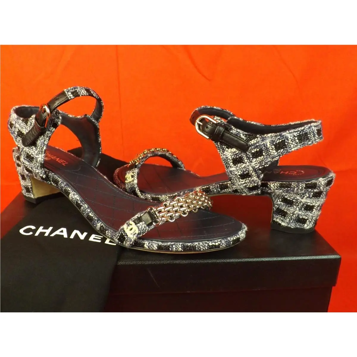 Chanel shoes - G31705 - G31705 - NAVY BLUE/GRAY /GOLD (UPC: 00505043713288) 2