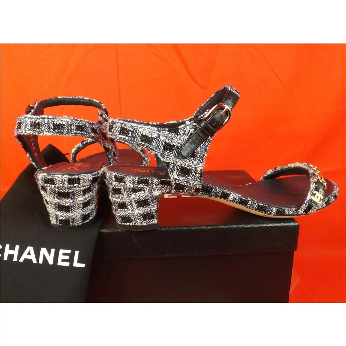 Chanel shoes - G31705 - G31705 - NAVY BLUE/GRAY /GOLD (UPC: 00505043713288) 3