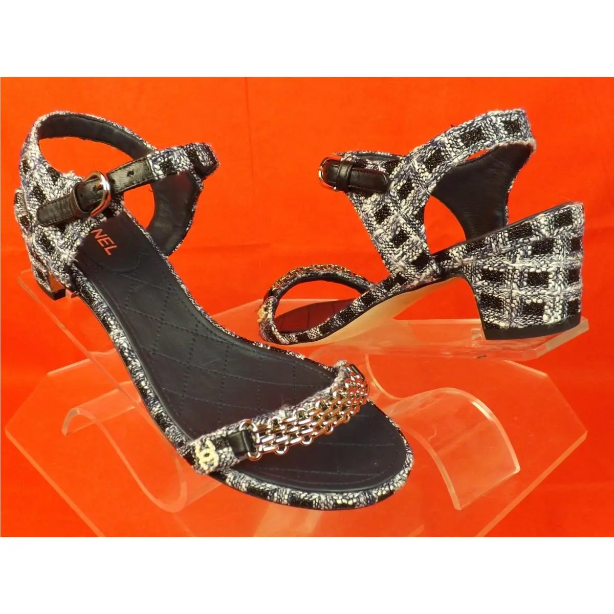 Chanel shoes - G31705 - G31705 - NAVY BLUE/GRAY /GOLD (UPC: 00505043713288) 4