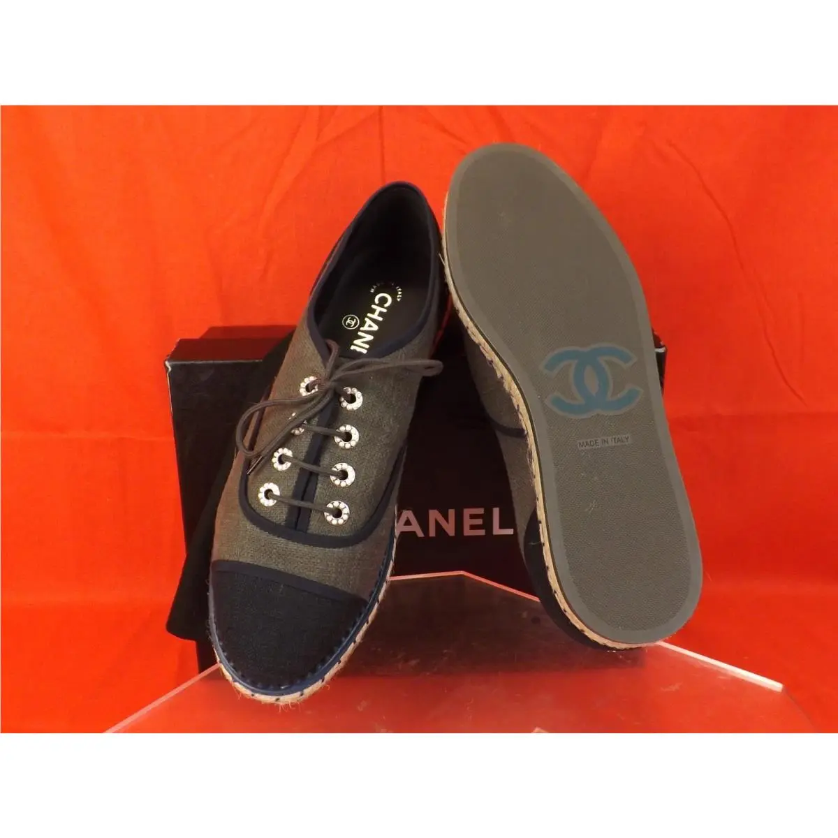 Chanel shoes - G31345 - G31345 - Dark Green /Black (UPC: 3572635412253) 8