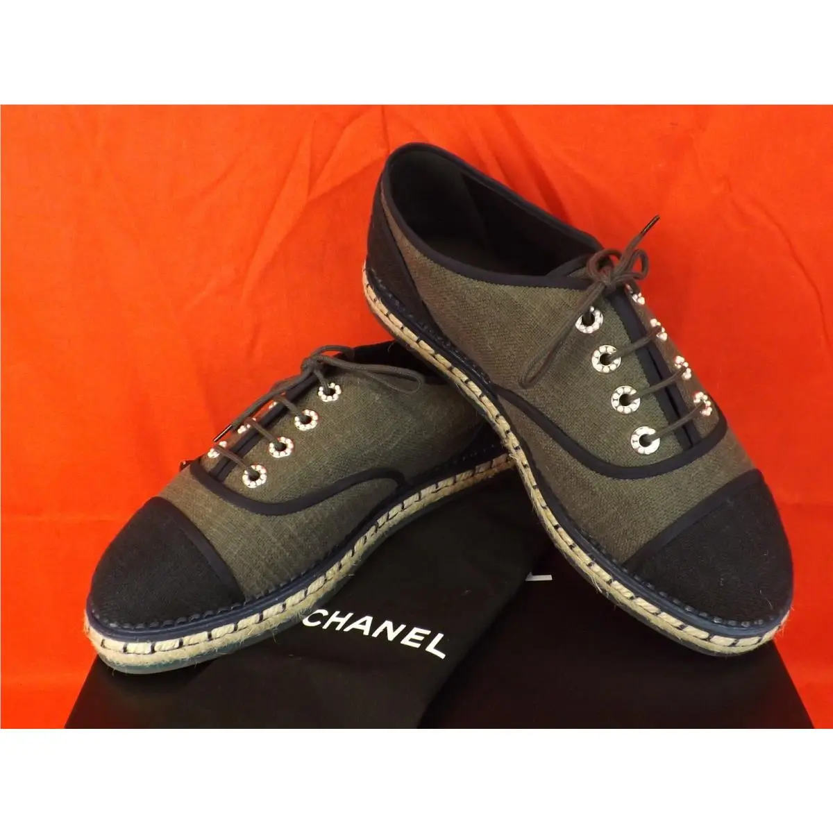 Chanel shoes - G31345 - G31345 - Dark Green /Black (UPC: 3572635412253) 0