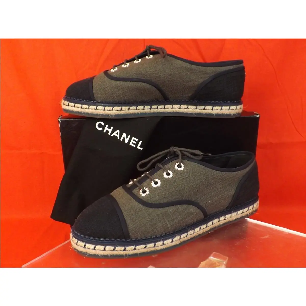 Chanel shoes - G31345 - G31345 - Dark Green /Black (UPC: 3572635412253) 1