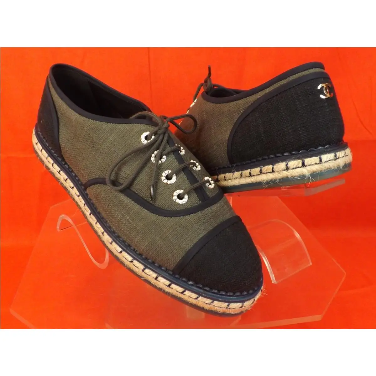 Chanel shoes - G31345 - G31345 - Dark Green /Black (UPC: 3572635412253) 2
