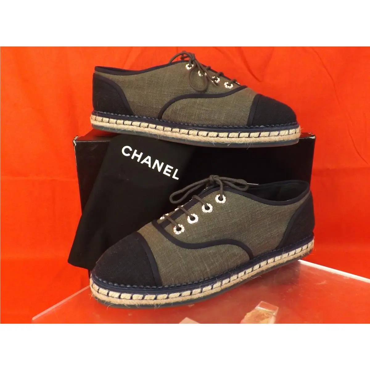 Chanel shoes - G31345 - G31345 - Dark Green /Black (UPC: 3572635412253) 3