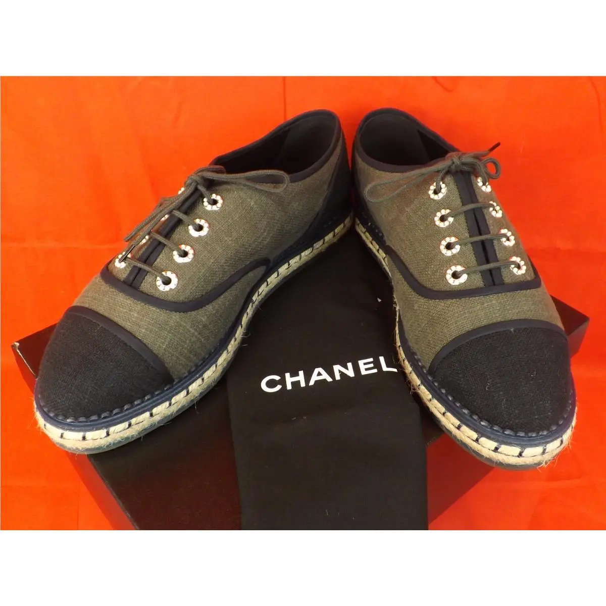 Chanel shoes - G31345 - G31345 - Dark Green /Black (UPC: 3572635412253) 4