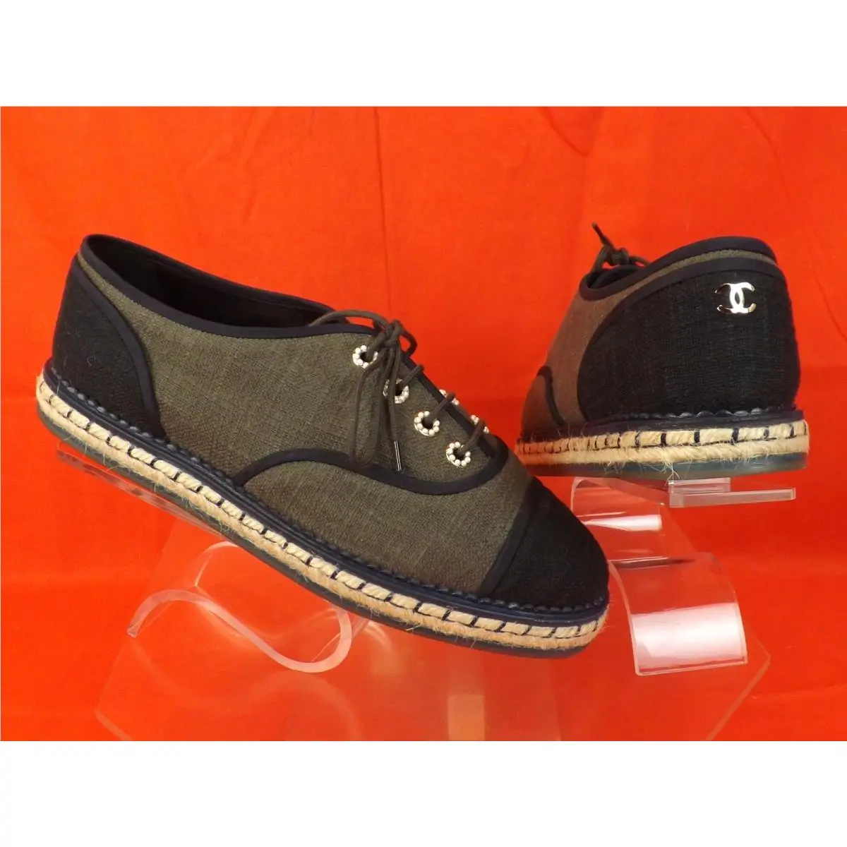 Chanel shoes - G31345 - G31345 - Dark Green /Black (UPC: 3572635412253) 6