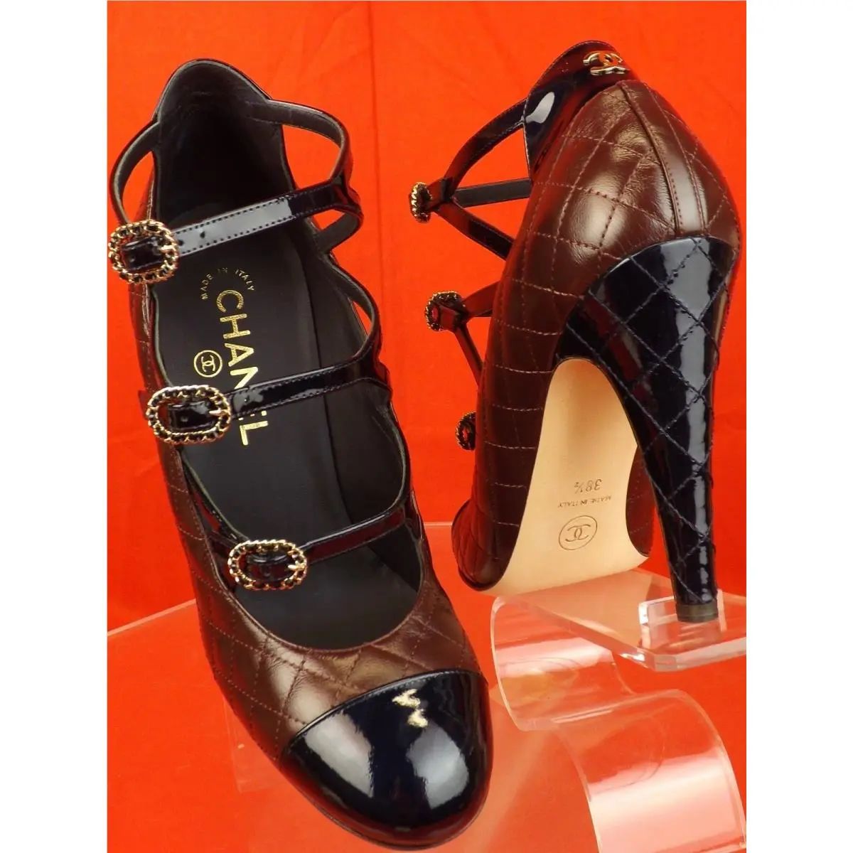 Chanel shoes - G32403 - G32403 - Burgundy/Navy (UPC: 3572637805824) 1