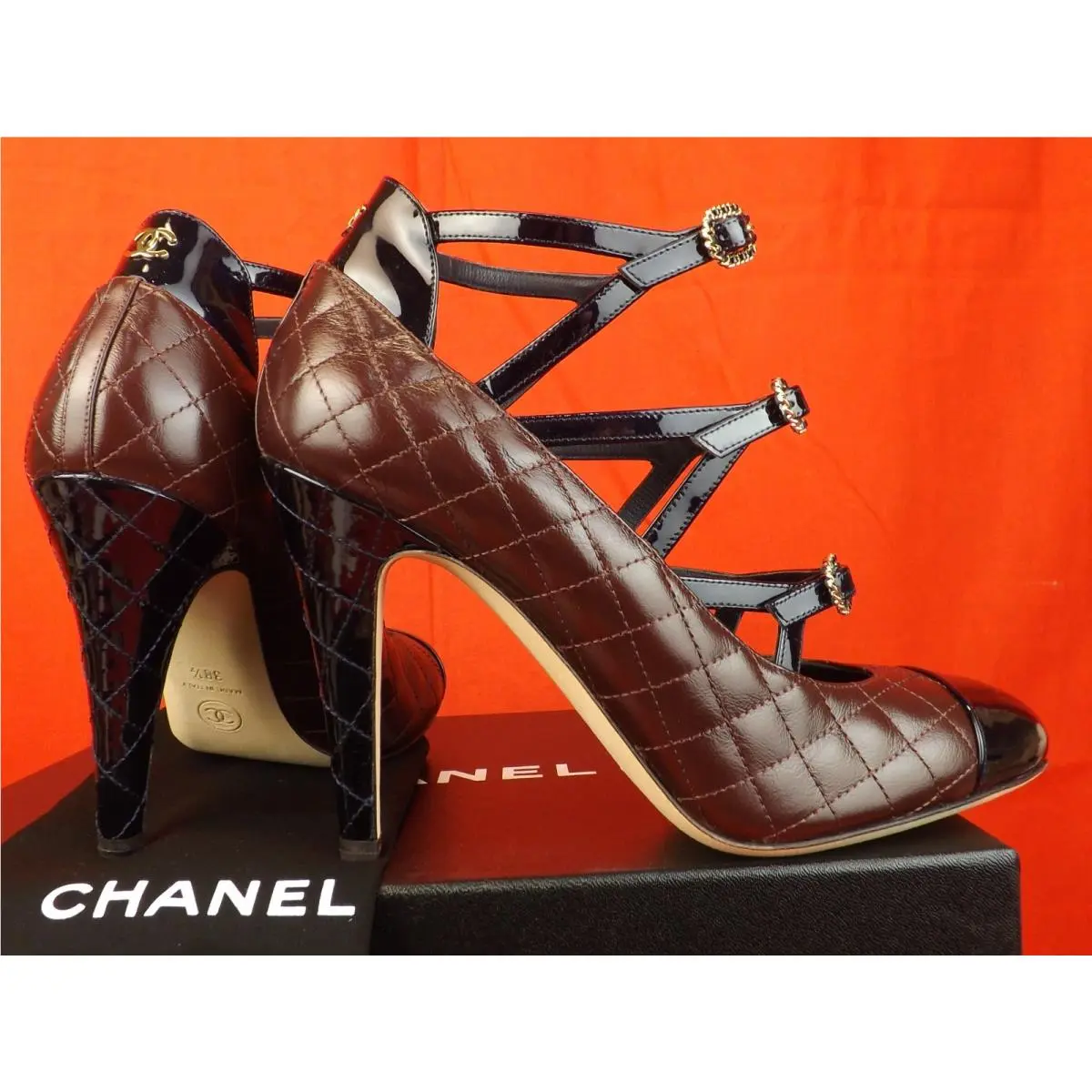 Chanel shoes - G32403 - G32403 - Burgundy/Navy (UPC: 3572637805824) 6