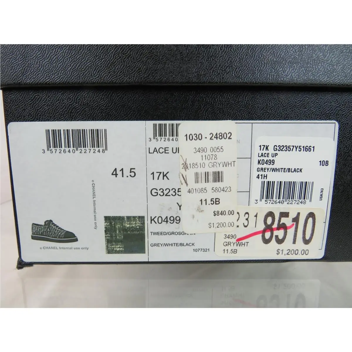 Chanel shoes - CHANEL G32357 - Gray (UPC: 3572640227248) 10