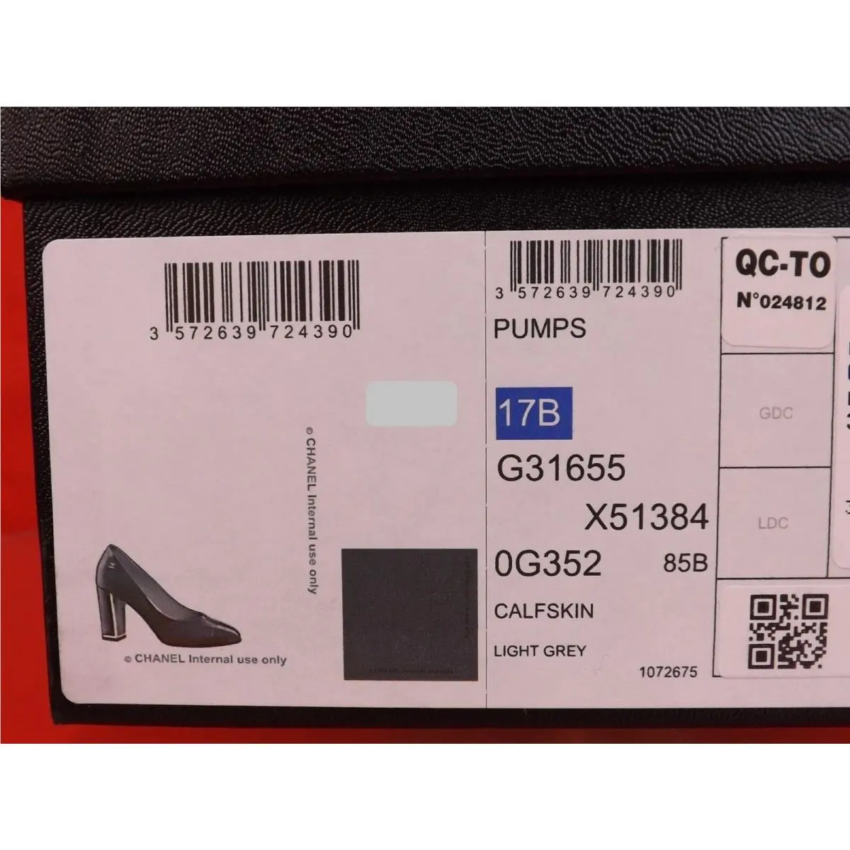Chanel shoes - CHANEL G31655 - Light Gray/Silver (UPC: 3572639724390) 10