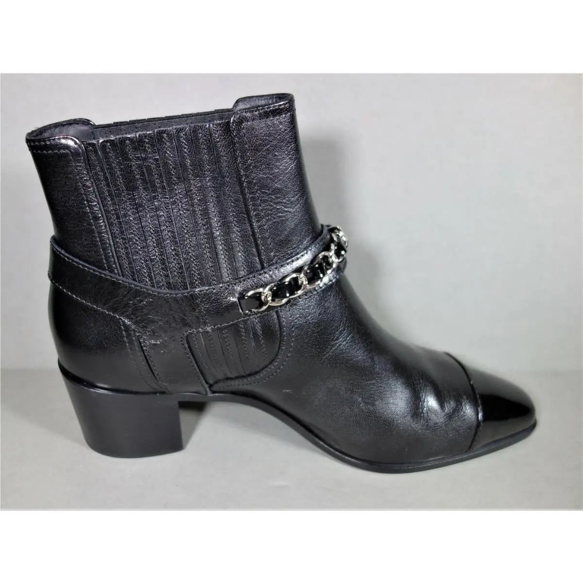 Chanel shoes - Moto Biker Motorcycle Boots Western - Black (UPC: 3572642905793) 6