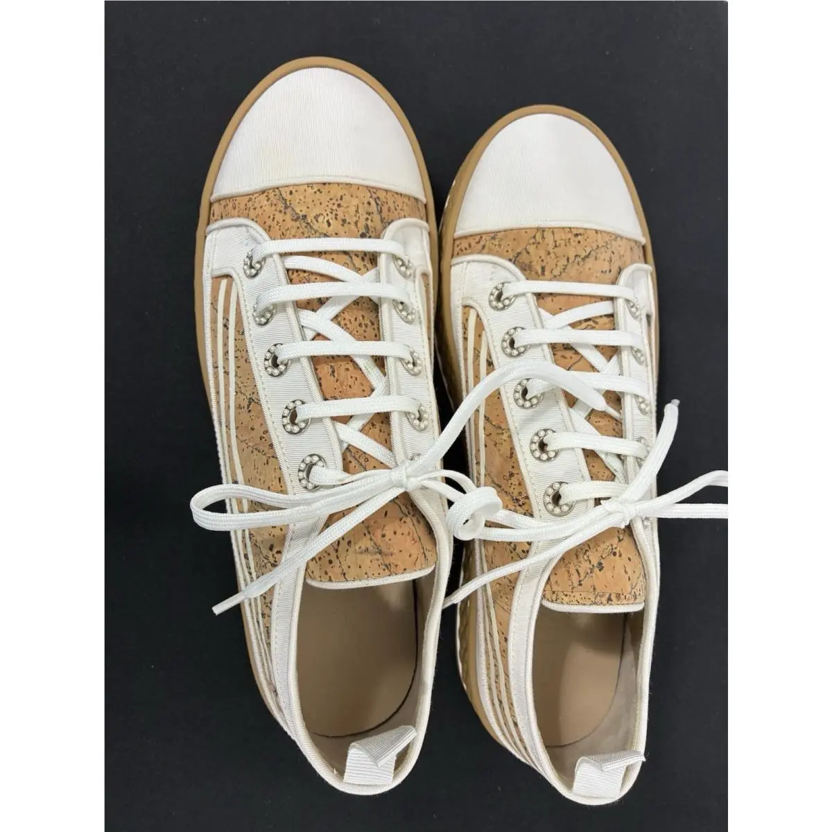 Chanel shoes - CHANEL Tan Cork - Tan Cork - White 0