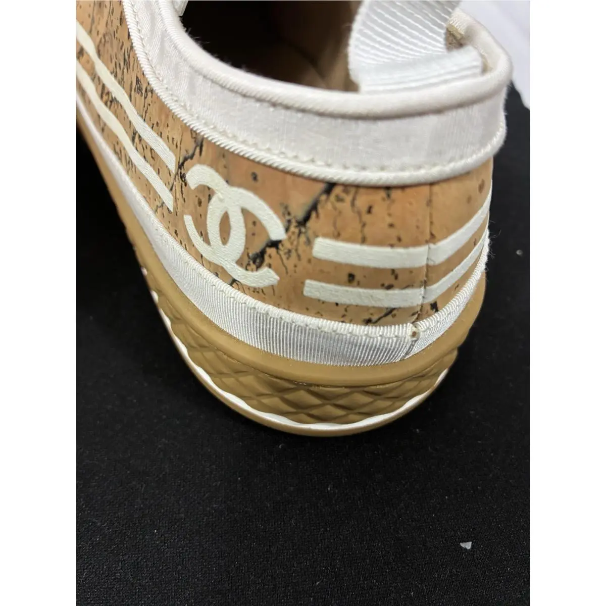 Chanel shoes - CHANEL Tan Cork - Tan Cork - White 2