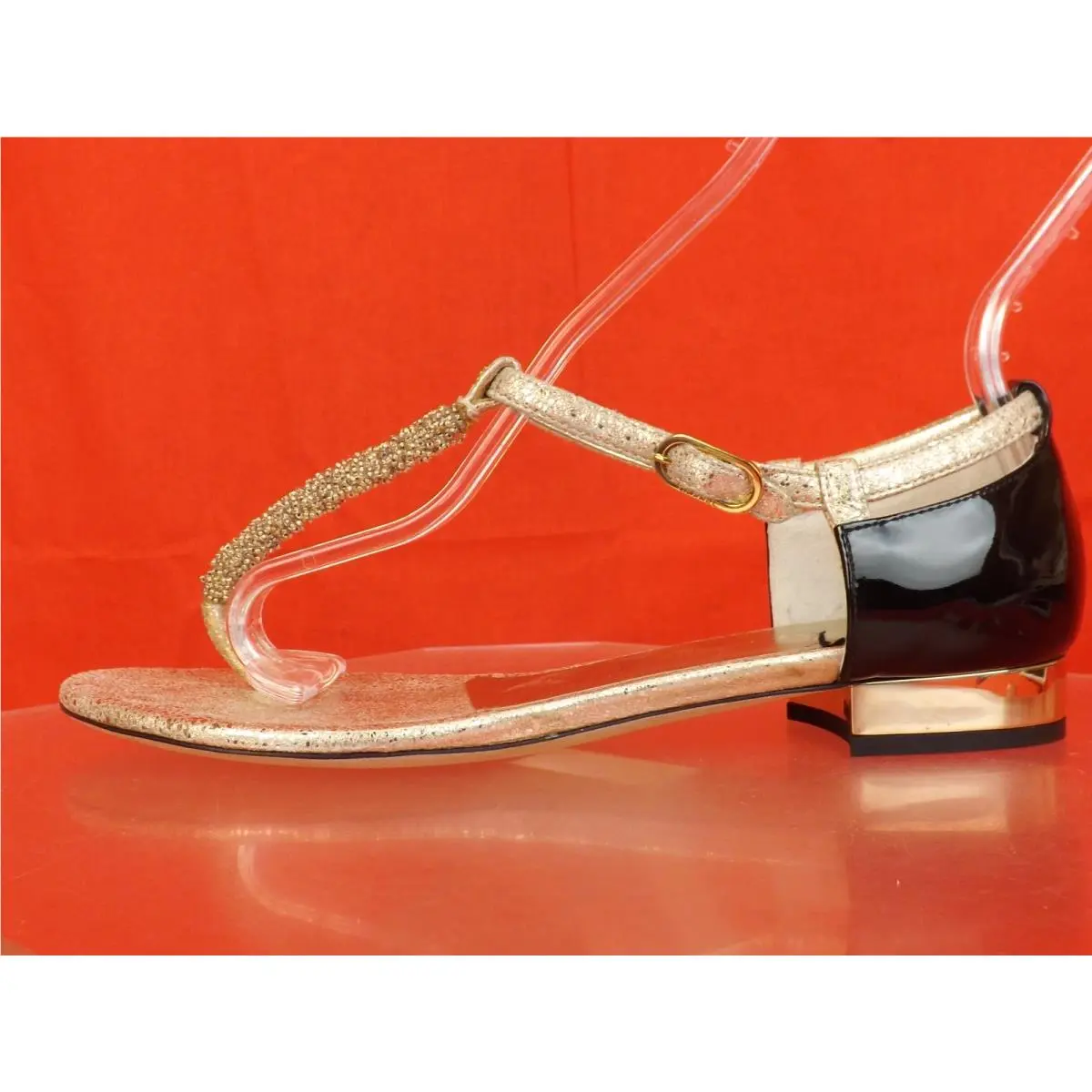 Chanel shoes - G28224 - G28224 - Beige/Black/Gold 1