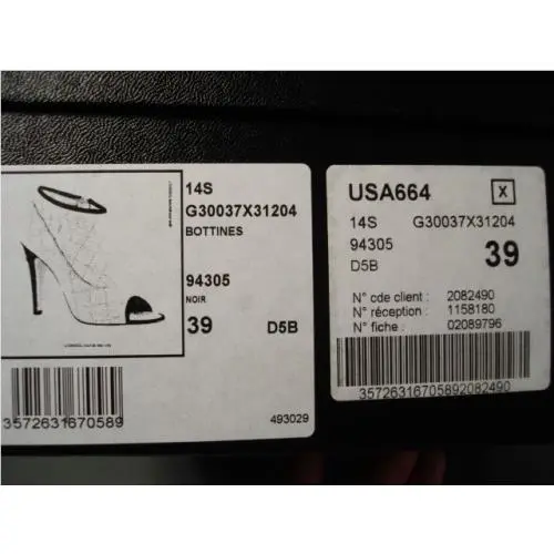 Chanel shoes - Open Toe Booties - Open Toe Booties - Black (UPC: 3572631670589) 8