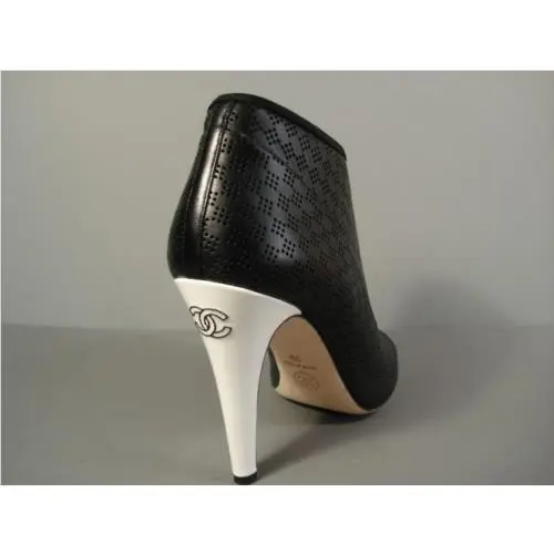 Chanel shoes - Open Toe Booties - Open Toe Booties - Black (UPC: 3572631670589) 6