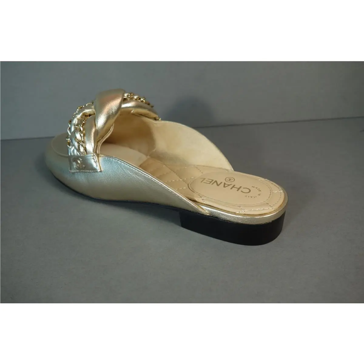 Chanel shoes - Chanel mules - mules - Gold (UPC: 3572639283293) 8