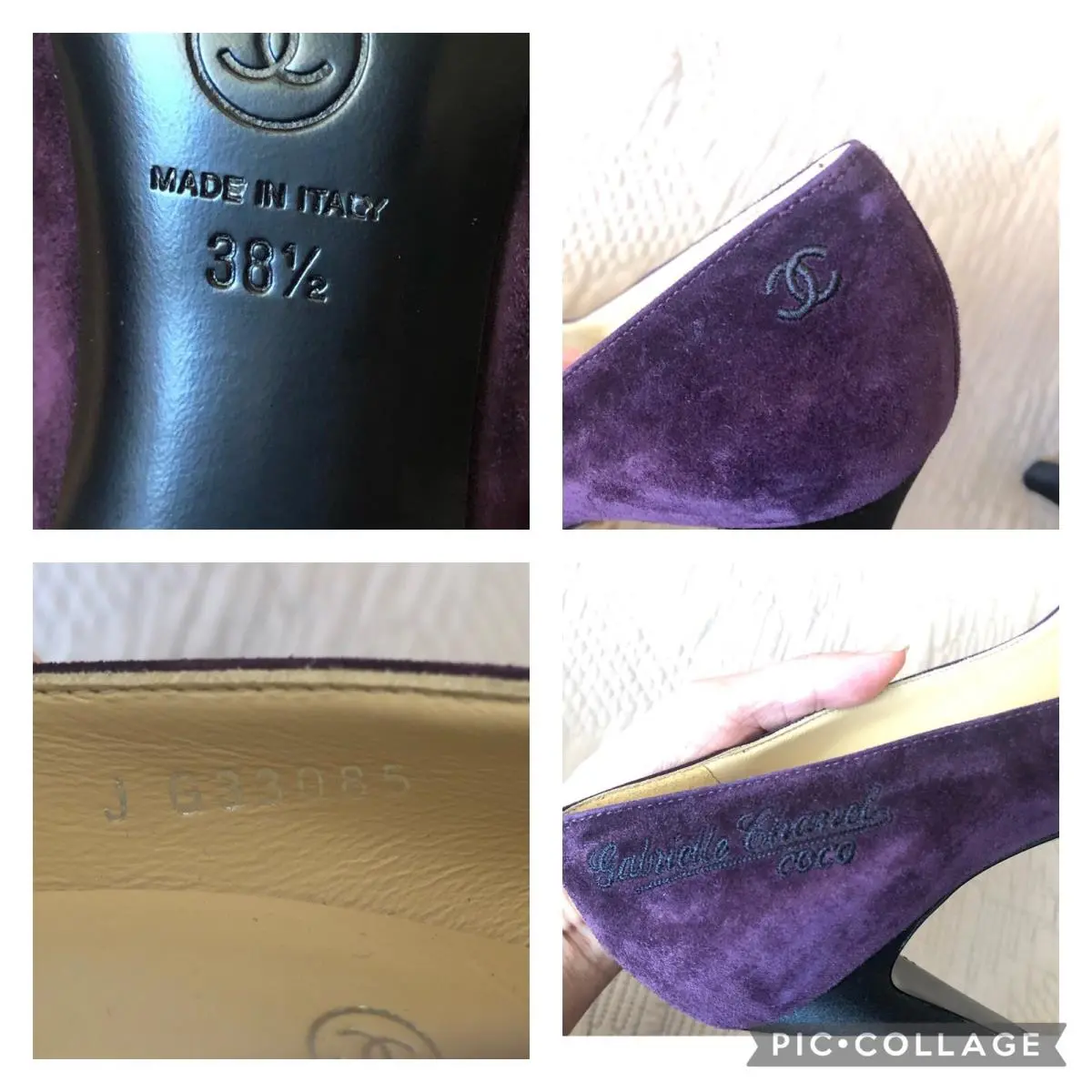 Chanel shoes - Chanel cap toe Classic pumps - Black & Dark Purple (UPC: 3572640014800) 8