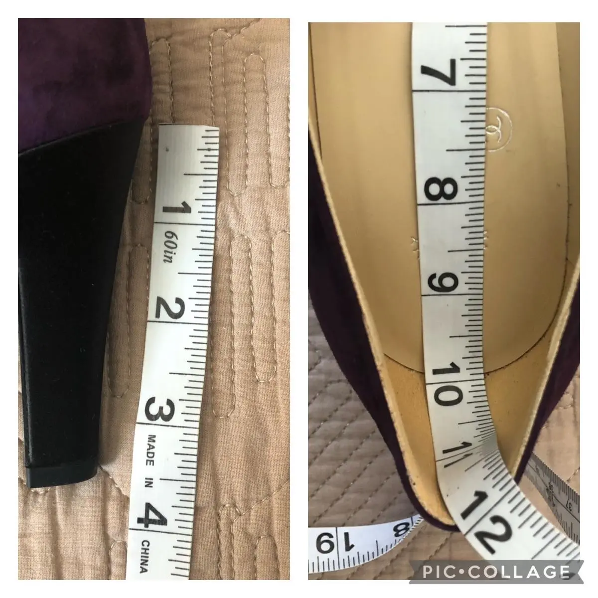Chanel shoes - Chanel cap toe Classic pumps - Black & Dark Purple (UPC: 3572640014800) 9