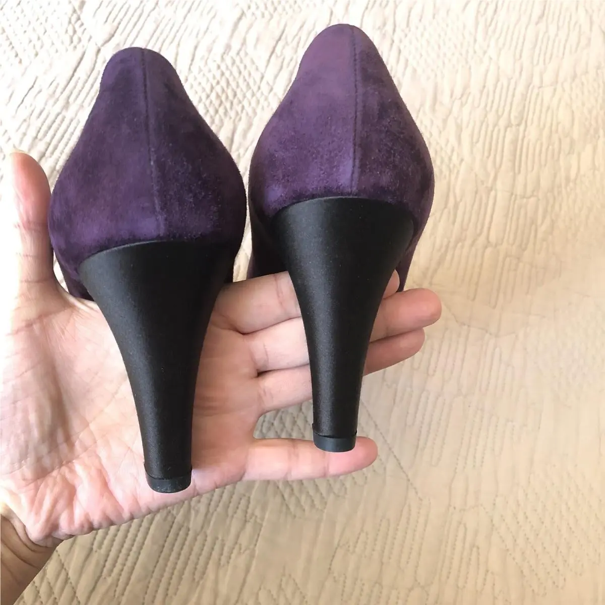 Chanel shoes - Chanel cap toe Classic pumps - Black & Dark Purple (UPC: 3572640014800) 5