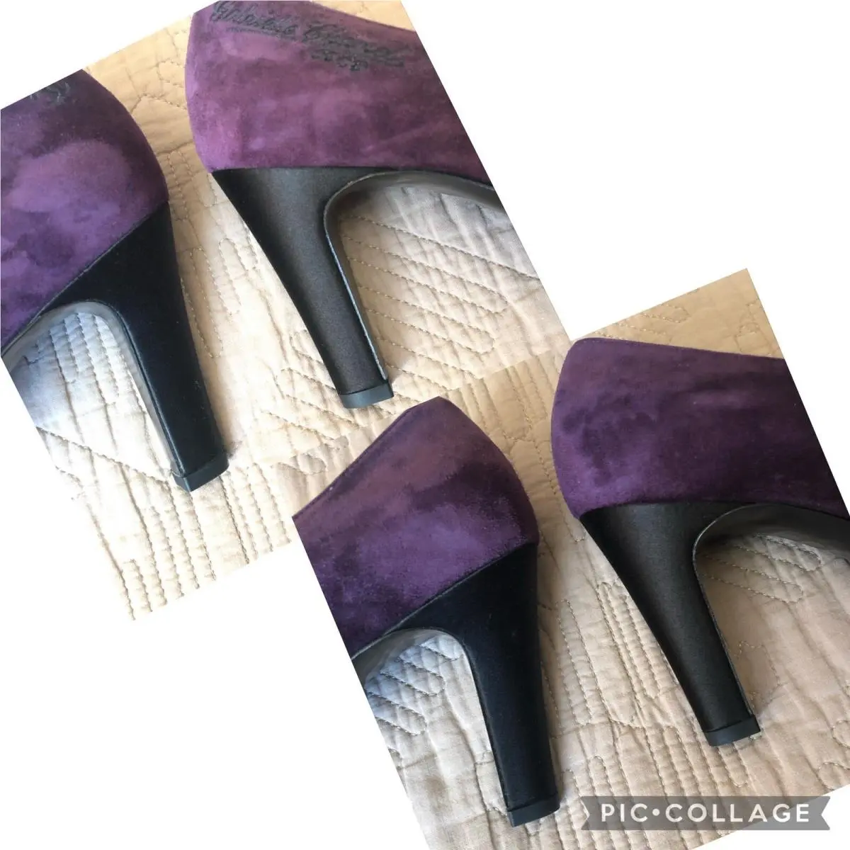 Chanel shoes - Chanel cap toe Classic pumps - Black & Dark Purple (UPC: 3572640014800) 7