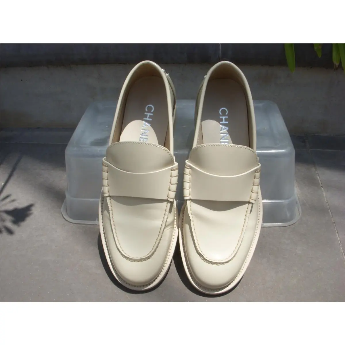 Chanel shoes - Back to College Loafer Moccasin - Light Beige (UPC: 3572672991100) 10