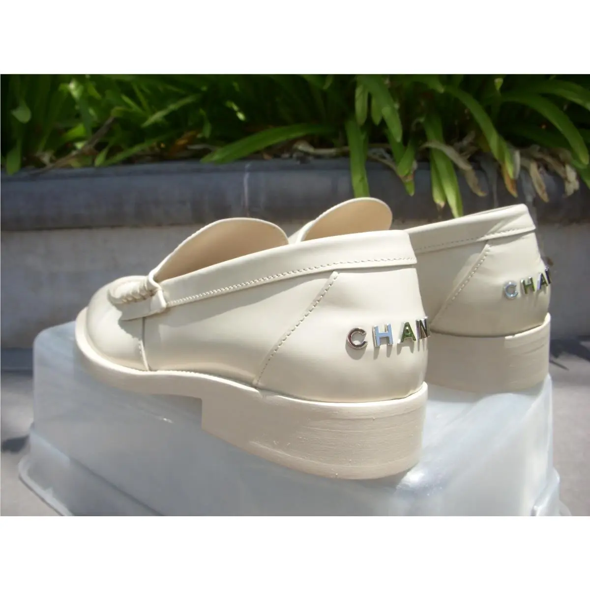 Chanel shoes - Back to College Loafer Moccasin - Light Beige (UPC: 3572672991100) 2