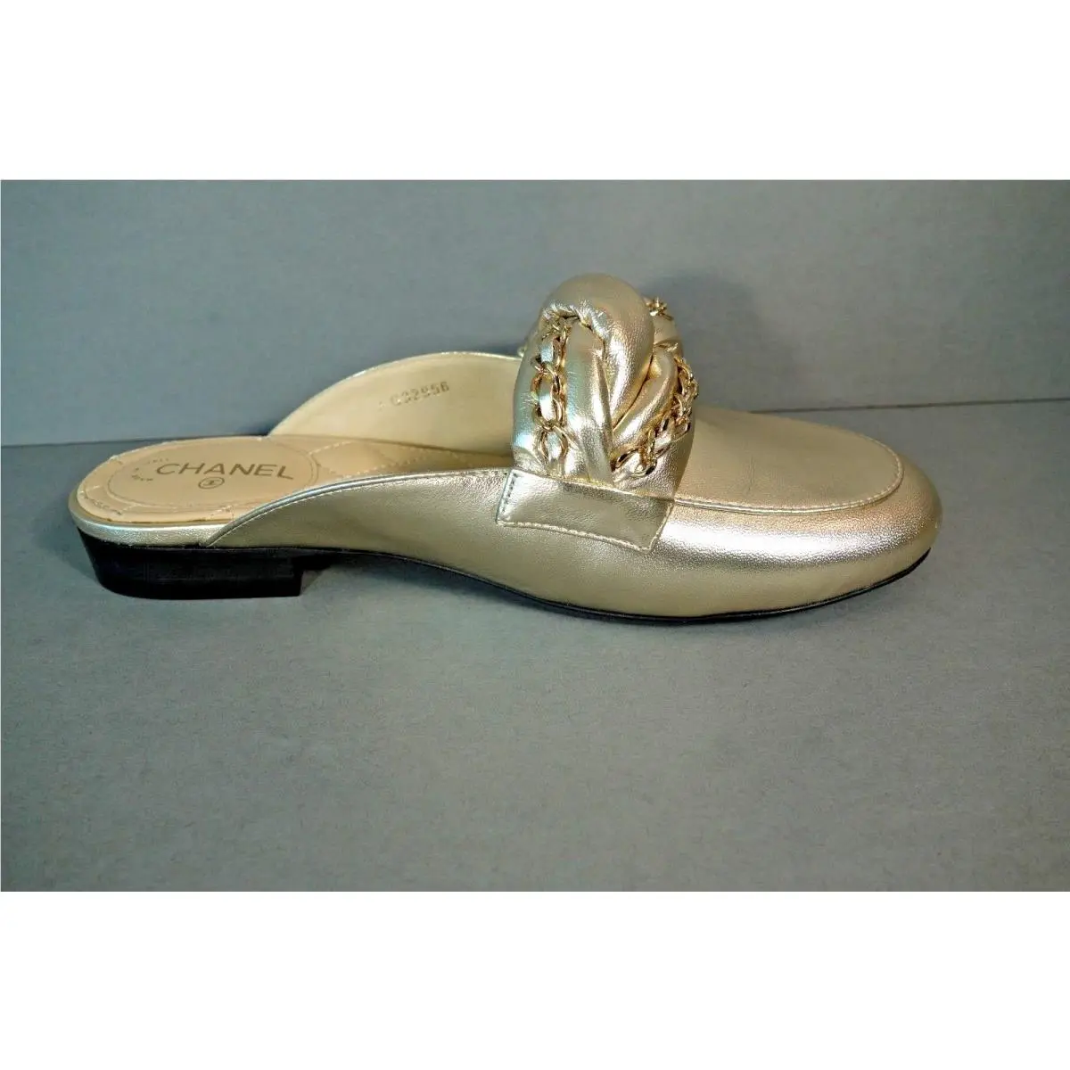 Chanel shoes - Mules Slides Clogs - Mules Slides Clogs - Gold (UPC: 3572639283309) 7