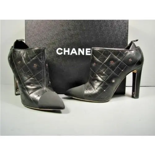 Chanel shoes - Chanel Short Boots - Short Boots - Black (UPC: 3572633965171) 1
