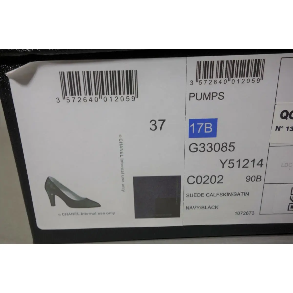 Chanel shoes - Chanel cap toe pumps Gabrielle Coco - Black & Navy Blue (UPC: 3572640012059) 9