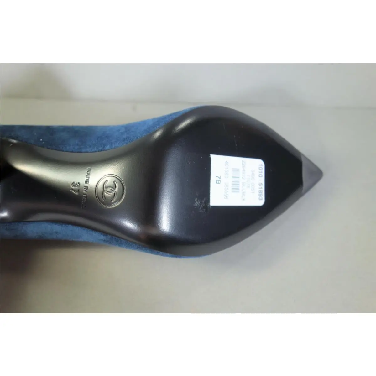 Chanel shoes - Chanel cap toe pumps Gabrielle Coco - Black & Navy Blue (UPC: 3572640012059) 10