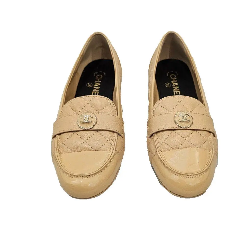 Chanel shoes - Chanel loafer - loafer - Beige (UPC: 3572673725100) 4