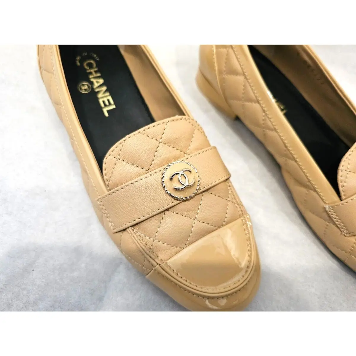 Chanel shoes - Chanel loafer - loafer - Beige (UPC: 3572673725100) 2