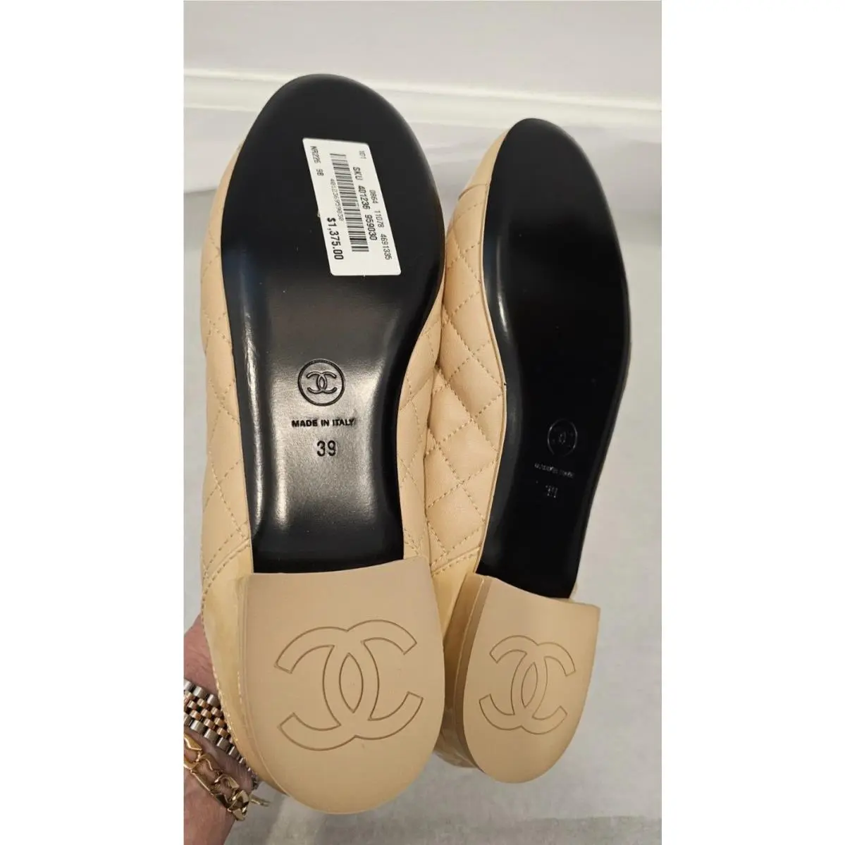 Chanel shoes - Chanel loafer - loafer - Beige (UPC: 3572673725100) 7