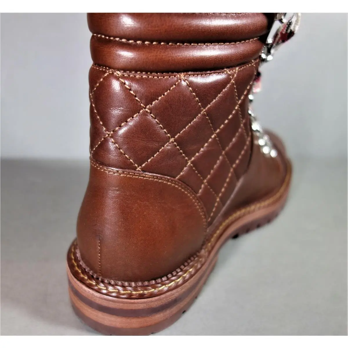 Chanel shoes - Lace Up Ankle Boots - Lace Ankle Boots - Brown, s: Burgundy/Wine/Brown (UPC: 3572641943505) 7