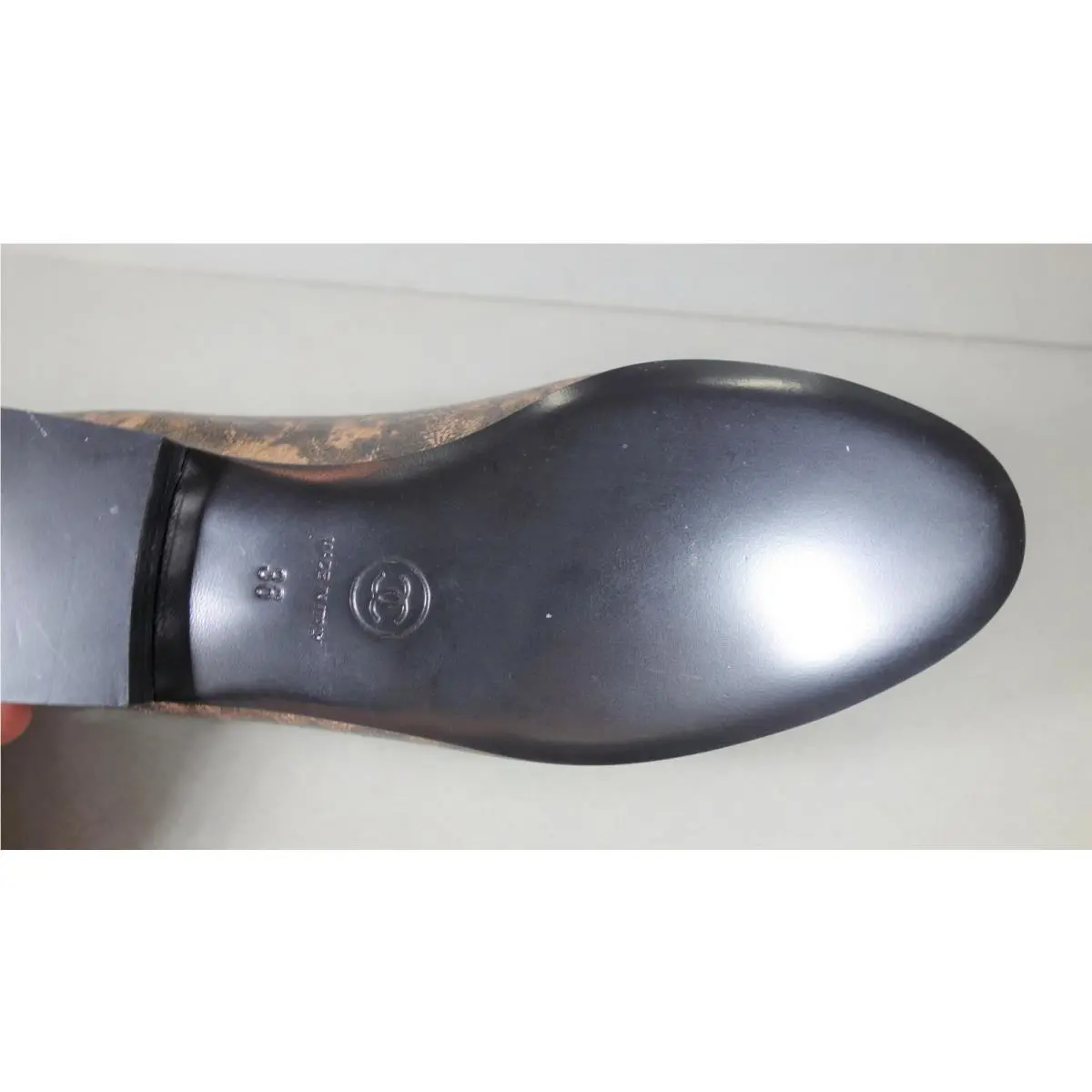 Chanel shoes - Chanel Ballerina - Ballerina - Multicolor, s: Black & Bronze (UPC: 3572642848823) 9