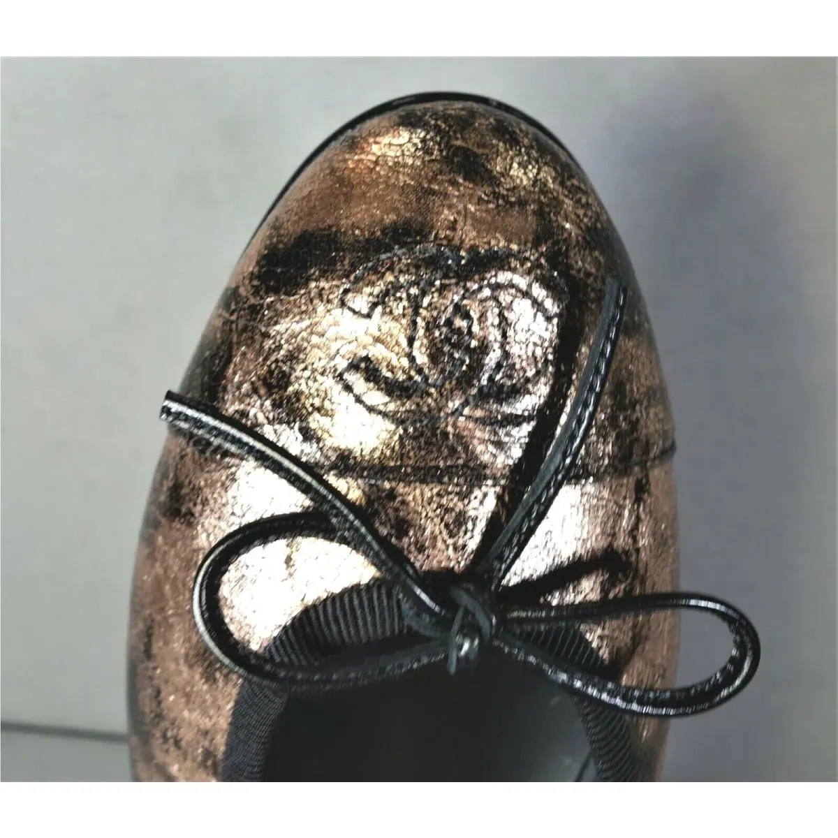 Chanel shoes - Chanel Ballerina - Ballerina - Multicolor, s: Black & Bronze (UPC: 3572642848823) 4
