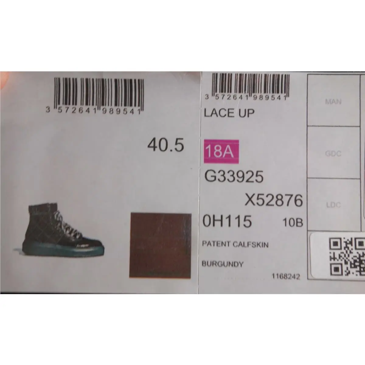 Chanel shoes - Biker/Moto Boots - Boots - Burgundy, s: Burgundy/Wine (UPC: 3572641989541) 9