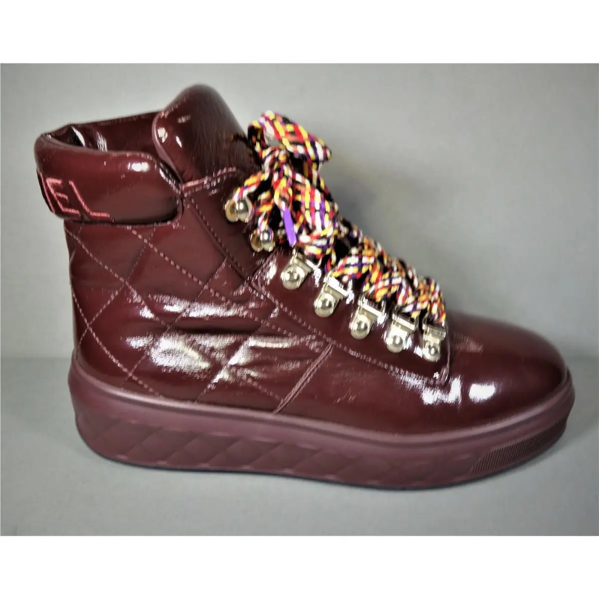 Chanel shoes - Biker/Moto Boots - Boots - Burgundy, s: Burgundy/Wine (UPC: 3572641989541) 3