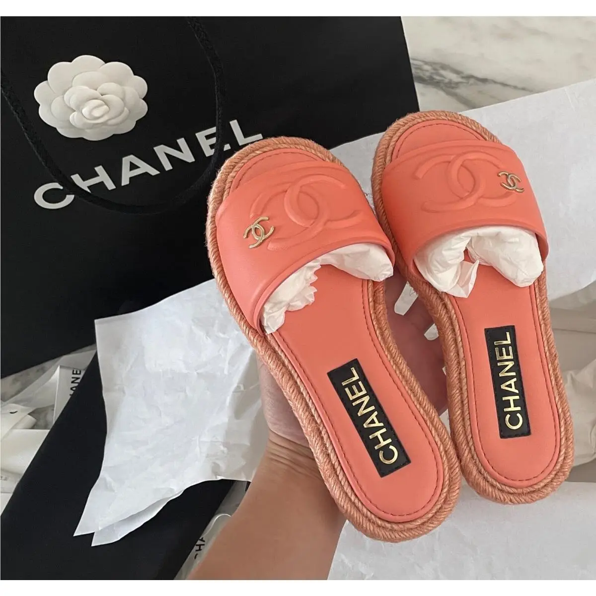 Chanel shoes - Chanel Espadrilles - Espadrilles - Light Orange 1