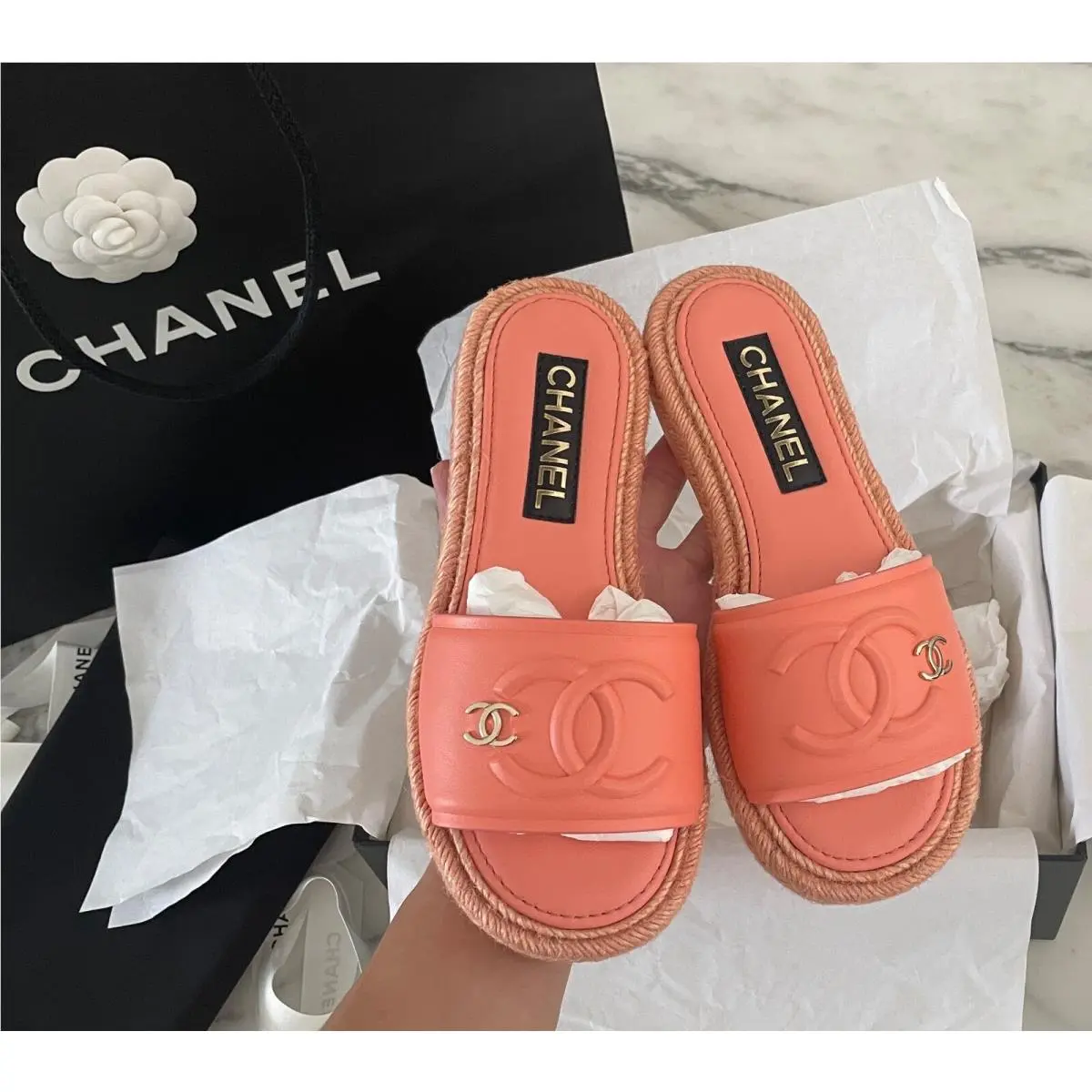 Chanel shoes - Chanel Espadrilles - Espadrilles - Light Orange 2