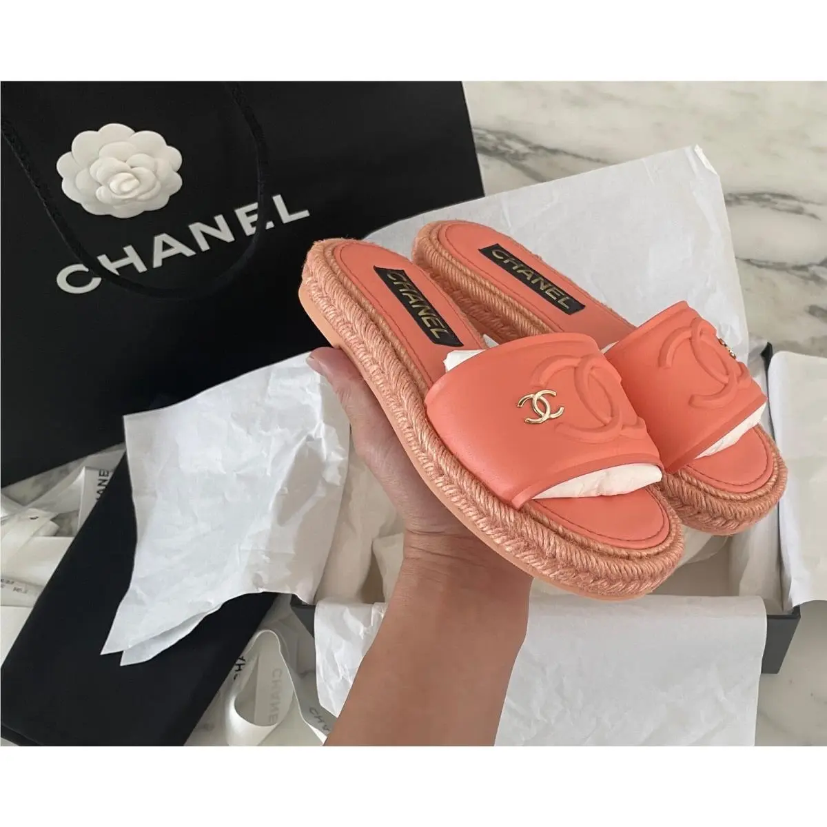 Chanel shoes - Chanel Espadrilles - Espadrilles - Light Orange 3