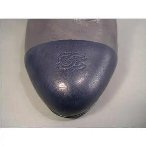 Chanel shoes - Hidden Platform Bootie - Hidden Platform Bootie - Gray, s: Gris/BleuFonce or Grey/Dark Blue (UPC: 3572630454364) 5