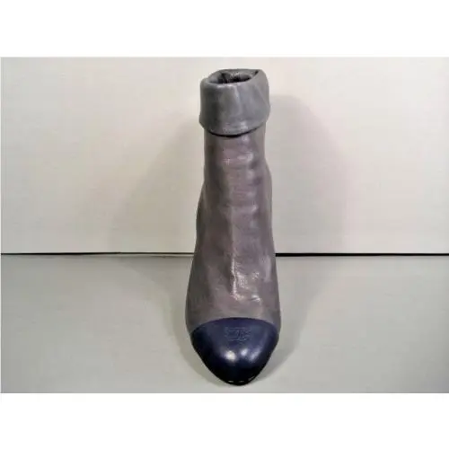 Chanel shoes - Hidden Platform Bootie - Hidden Platform Bootie - Gray, s: Gris/BleuFonce or Grey/Dark Blue (UPC: 3572630454364) 7