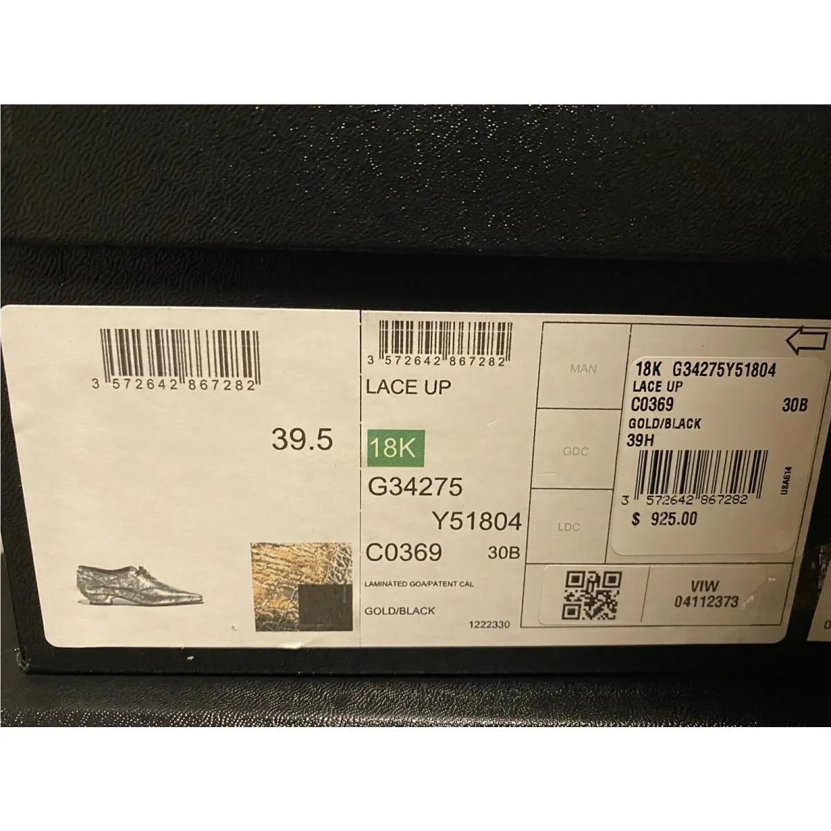 Chanel shoes - 18K - Black / Gold (UPC: 3572642867282) 9