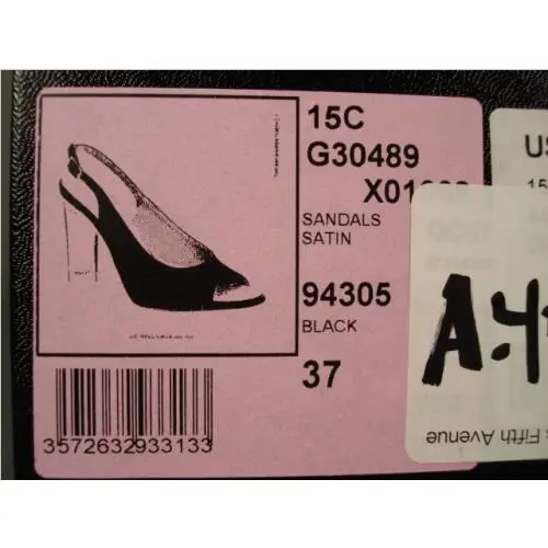 Chanel shoes - Chanel sandals slingback pumps - sandals slingback pumps - Black (UPC: 452537261094) 9