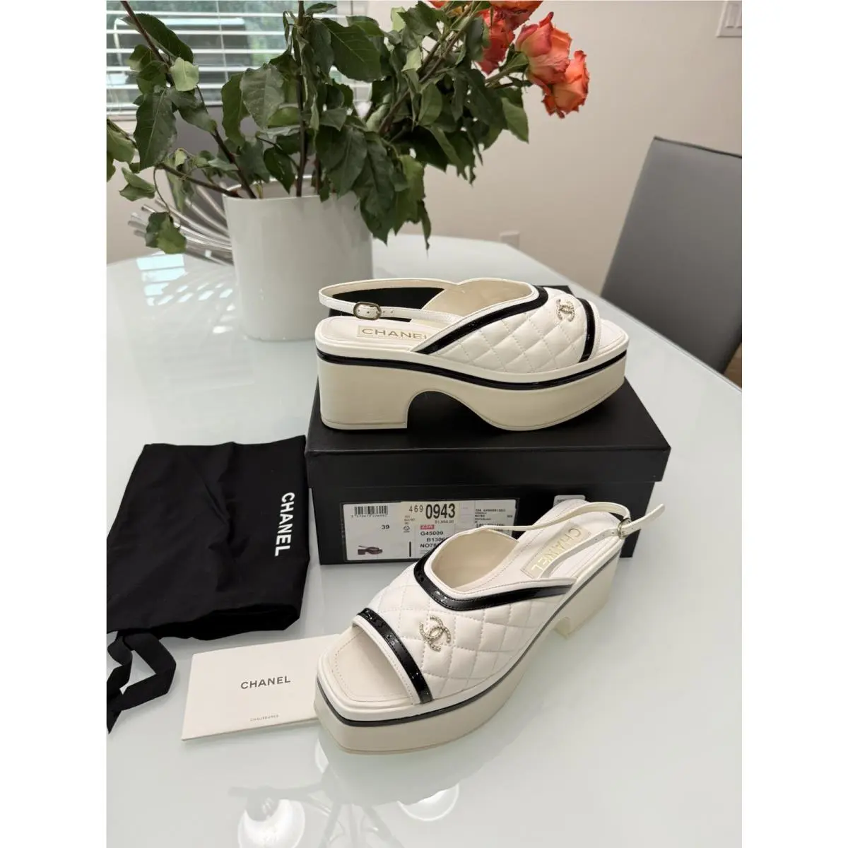 Chanel shoes - Open Toe - Open Toe - Black & White 8